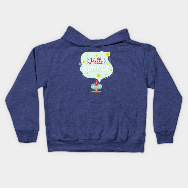 hello summer Kids Hoodie by This is store